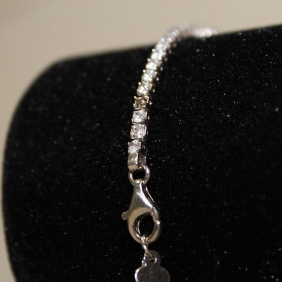 925 Sterling Silver Tennis Bracelet Made in Turkey - Picture 10 of 14